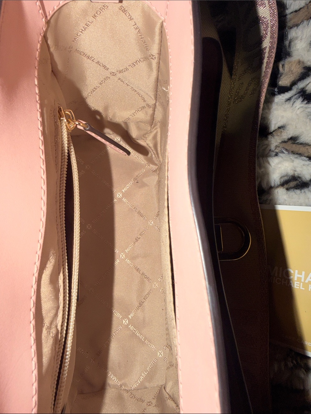 Michael Kors Metallic Rose Manhatten Satchel with Matching Card Case - Picture 12 of 15